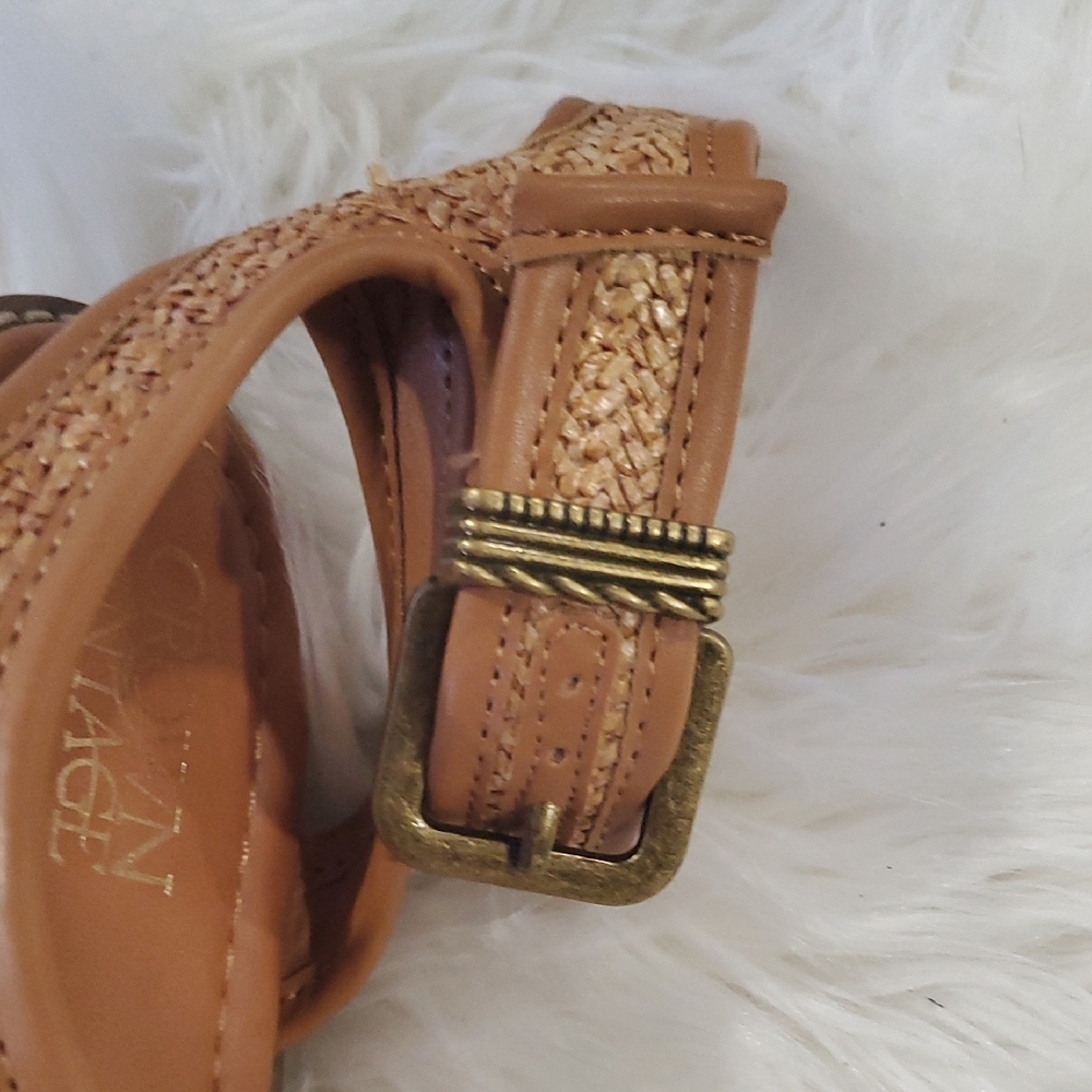Crown Vintage Tan Sandals with Braided Straps - Picture 13 of 16